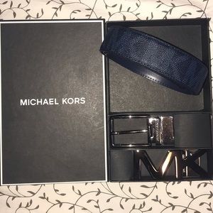 Men’s MK blue reversible belt